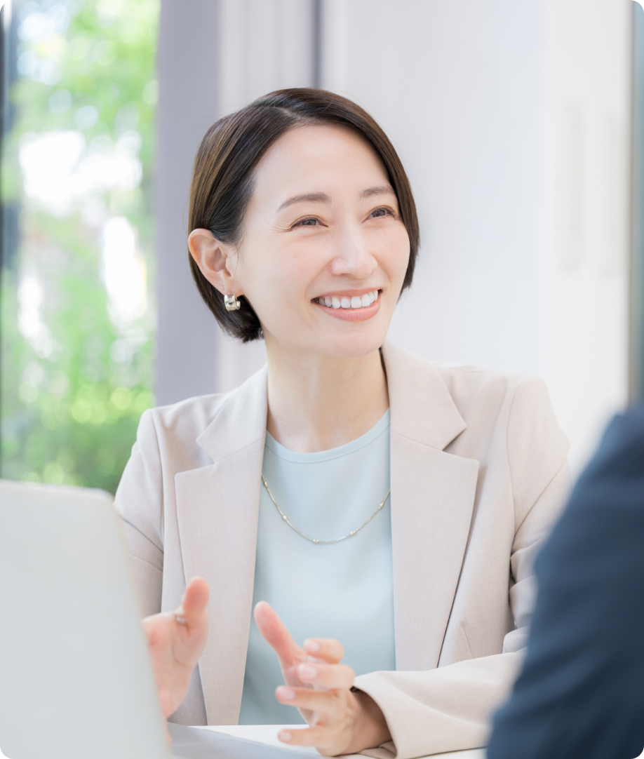 商談中の女性